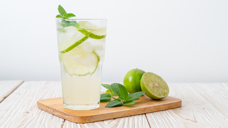 Glass of lime soda