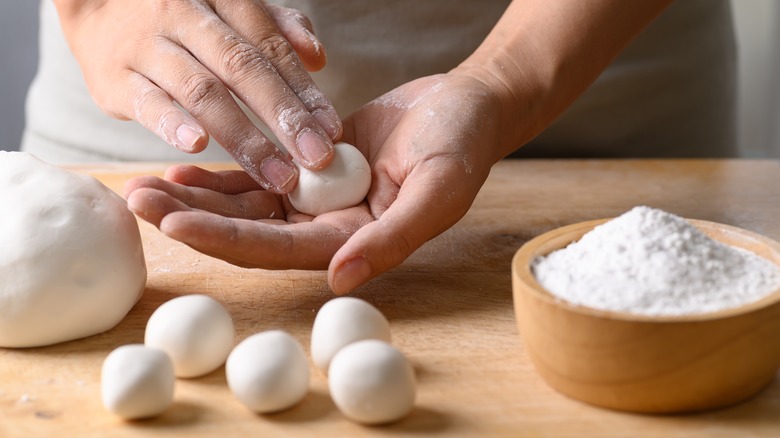 glutinous rice flour and balls