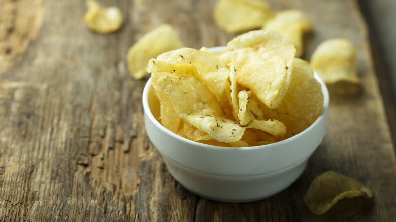 bowl of seasoned potato chips