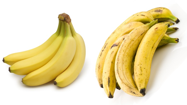 banana and plantain split image