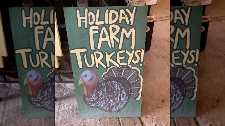 Local turkeys for sale sign