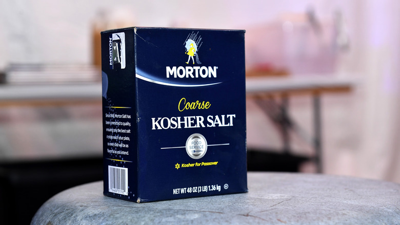 Box of Morton kosher salt