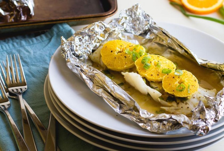 February 7: Foil-Baked Cod With Oranges, Scallions, and Ginger