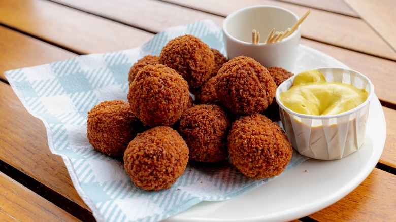 Dutch-fried bitterballen