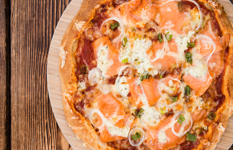 Grilled Smoked Salmon Pizza