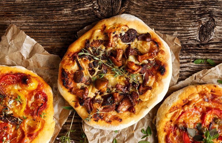 Chanterelle Mushroom and Leek Pizza