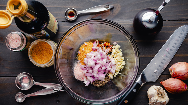 Bowl of homemade marinade