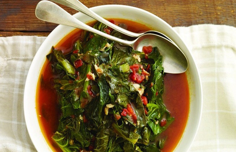 Collard Greens in a Spicy Tomato Sauce