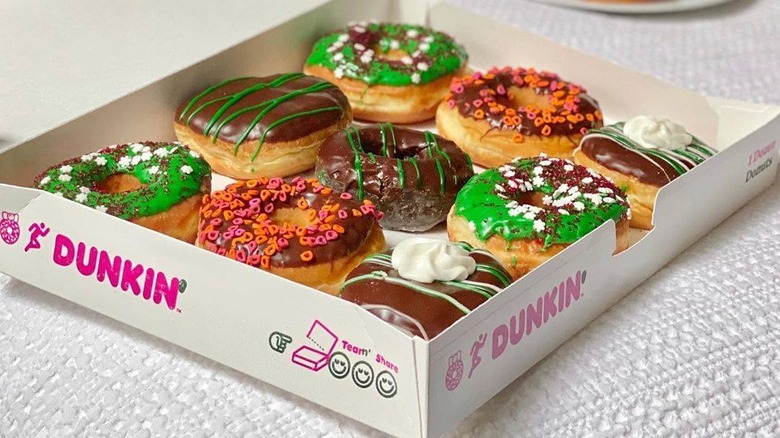 Dunkin' Christmas donut box