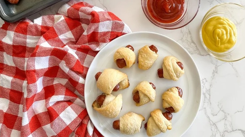 pigs in blanket on plate