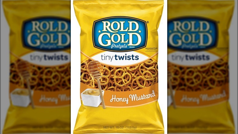 Rold Gold Tiny Twists Honey Mustard pretzels package