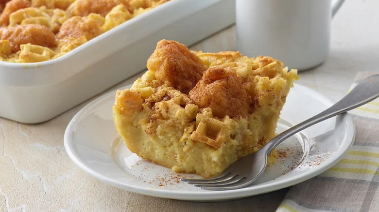 Chicken and Waffle Breakfast Casserole