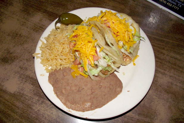 23) Ray's Drive Inn, San Antonio: Carne Guisada Puffy Taco