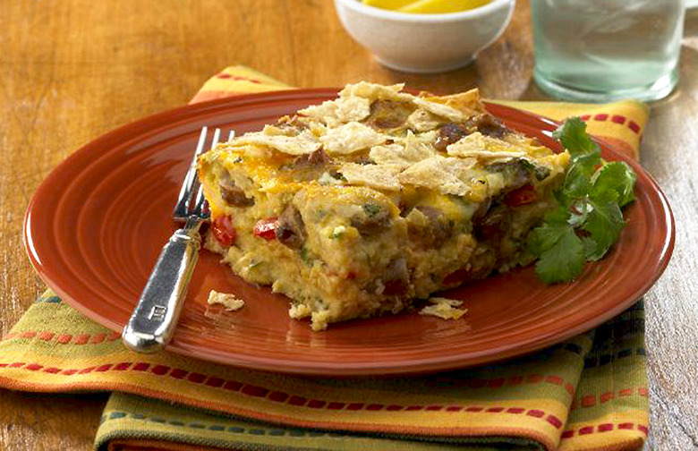 Mexican Tortilla Breakfast Casserole