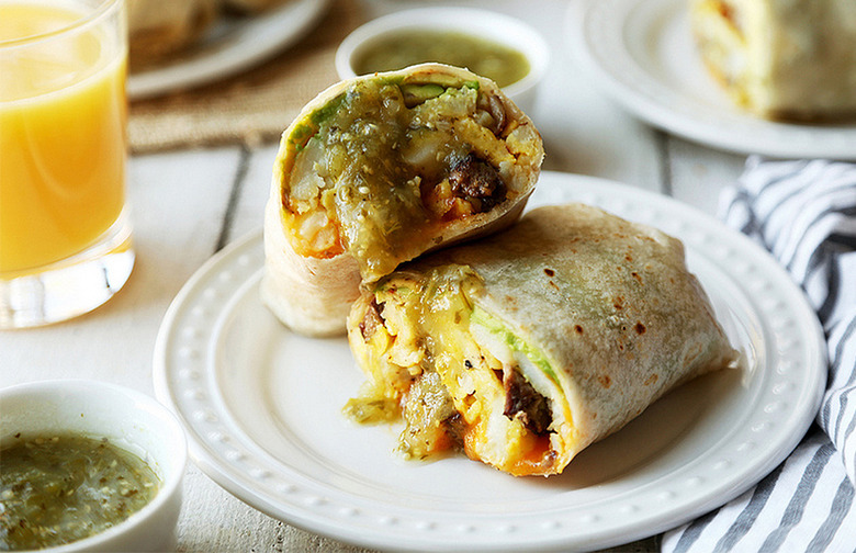 Steak and Avocado Breakfast Burritos