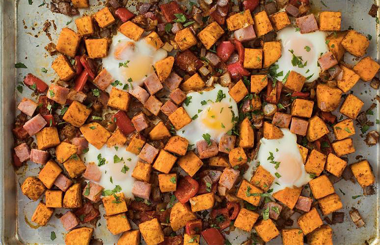 Baked Eggs and Sweet Potato Hash