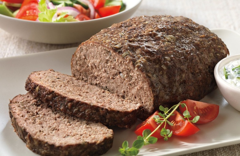 Athenian Beef Meatloaf with Cucumber Yogurt Sauce 