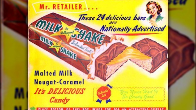 Milkshake candy bar advertisement