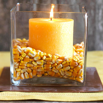 Candy Corn Candle Décor 