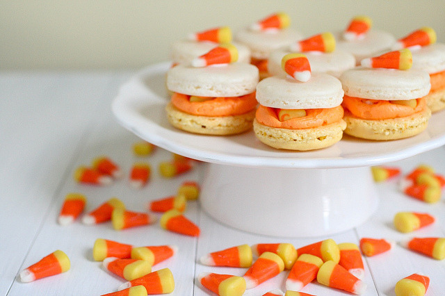 Candy Corn Macarons