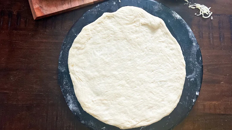 Raw pizza dough