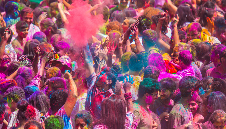 Playing Holi in India