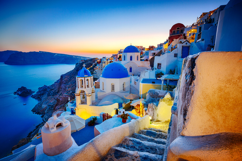 Watching the Sunset in Santorini