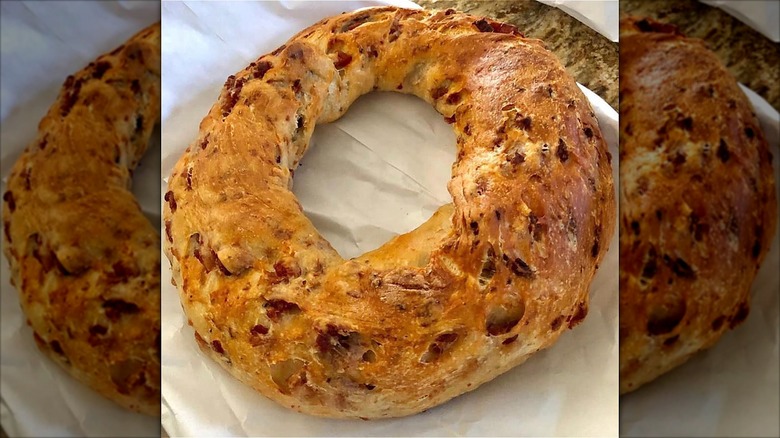 Prosciutto bread on table