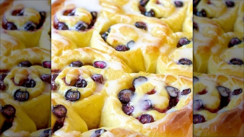 Blueberry lemon bread pieces