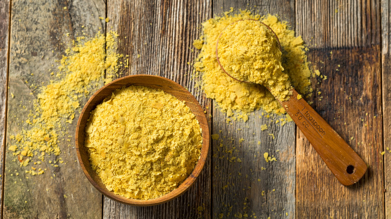 Nutritional yeast in a bowl