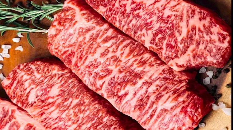 Japanese Wagyu Center Cut New York Strip Steaks from Costco