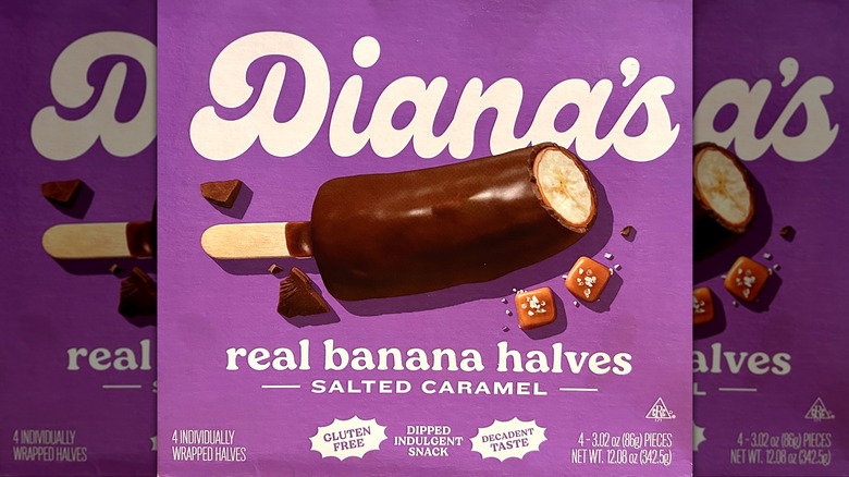 Salted caramel covered bananas