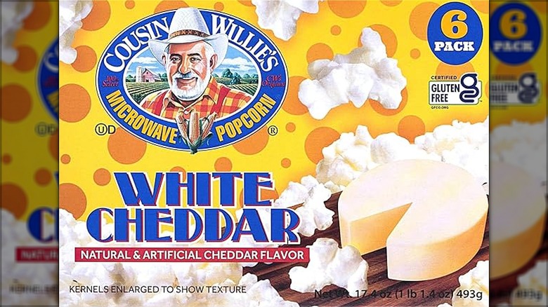 Cousin Willie's White Cheddar popcorn