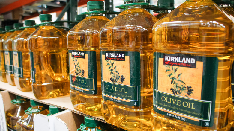 Kirkland Signature olive oil bottles