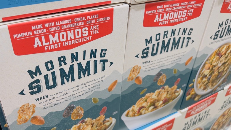 Morning Summit cereal boxes