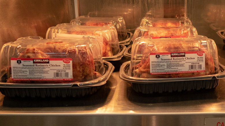 Costco rotisserie chickens in packages