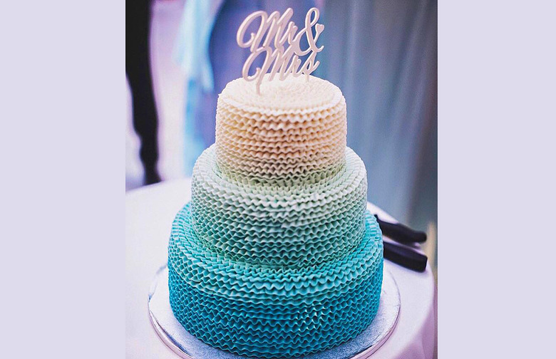 Ombré Ruffle Cake