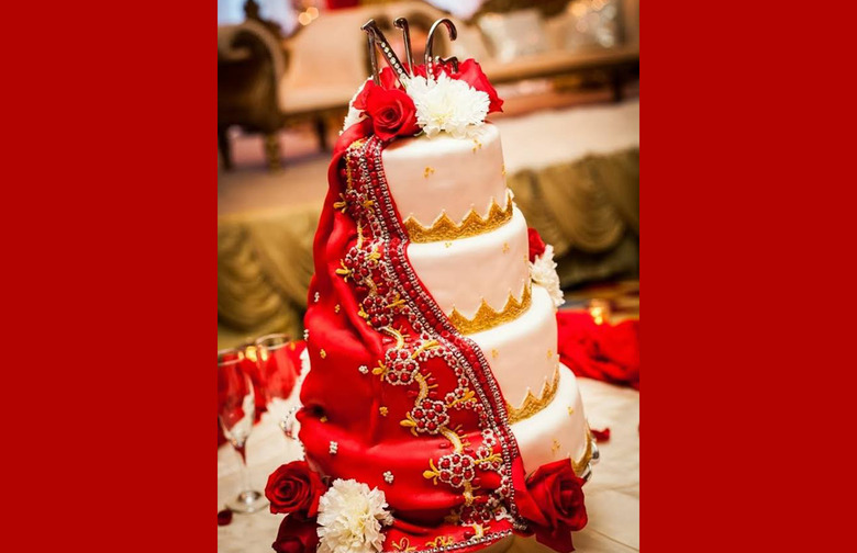 Sari-Inspired Wedding Cake