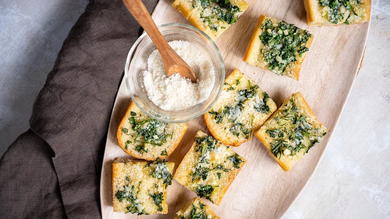 Slices of garlic bread