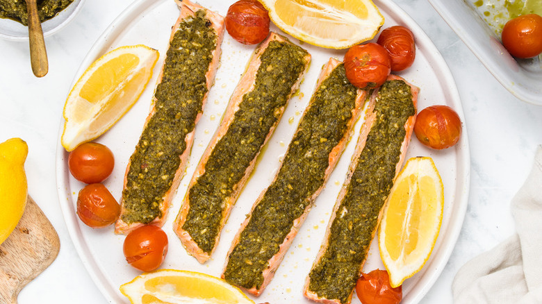 Pesto-Baked Salmon