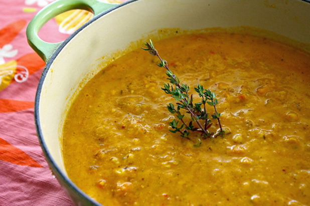 Smoky Roasted Corn and Sweet Pepper Soup