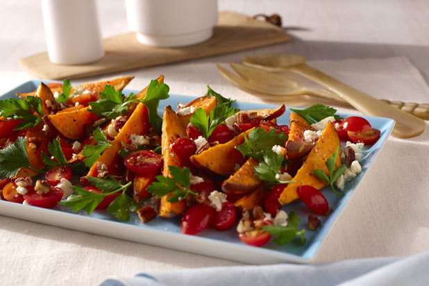 Sweet Potato Wedges with Parsley Salad Recipe