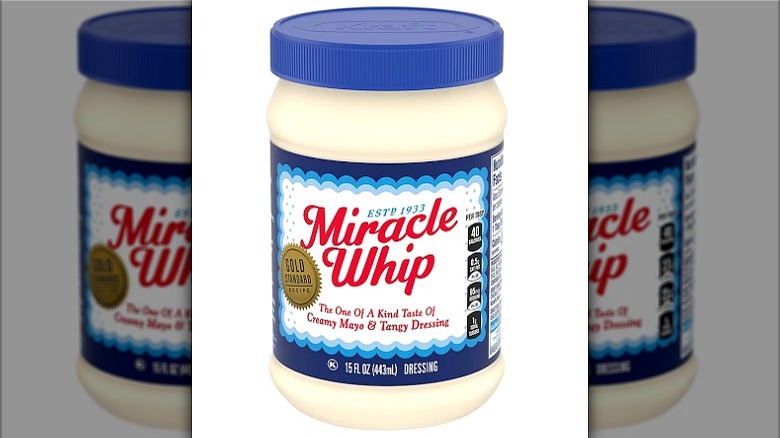 Jar of Miracle Whip container
