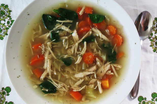 Slow Cooker Lemon Chicken and Orzo Soup Recipe