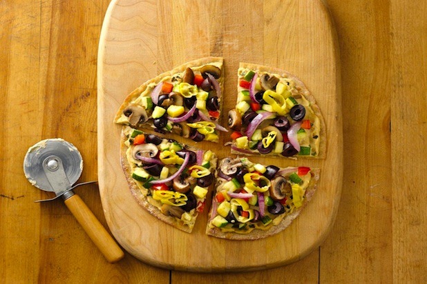 Gluten-Free Hummus and Veggie Pizzettas Recipe