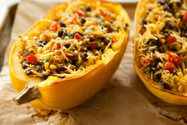 Spicy Spaghetti Squash with Black Beans