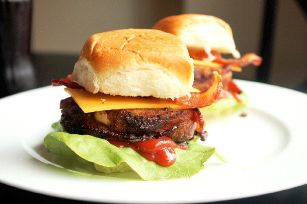 Italian Bacon-Wrapped Meatloaf Sliders