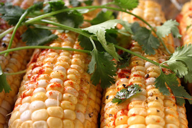 Spicy Cilantro Corn on the Cob