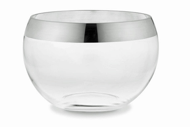 Silver Banded Punch Bowl — $129