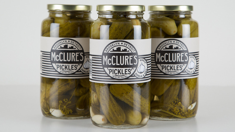 jars of McClure's pickles